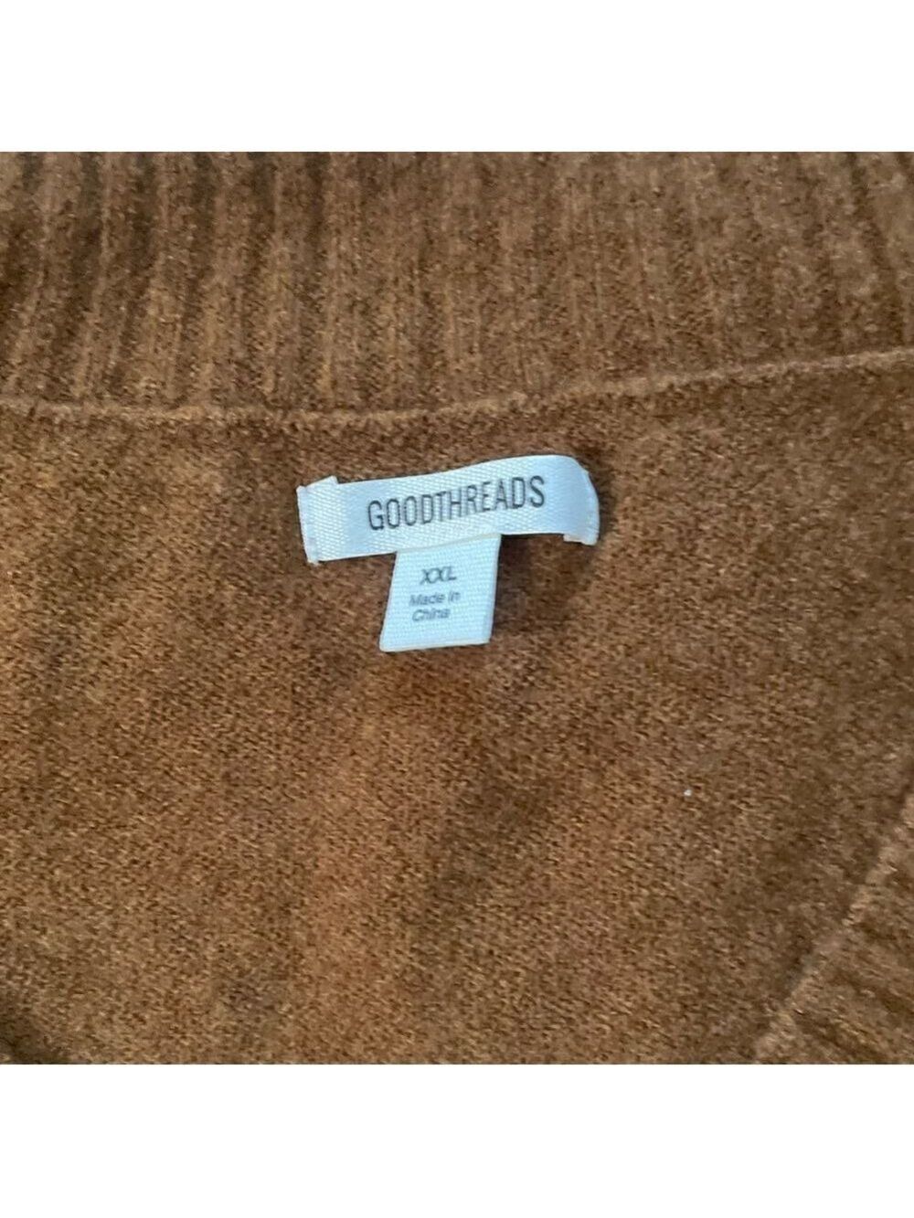 Men's V-Neck Sweater XXL Toffee Brown - Picture 5 of 8